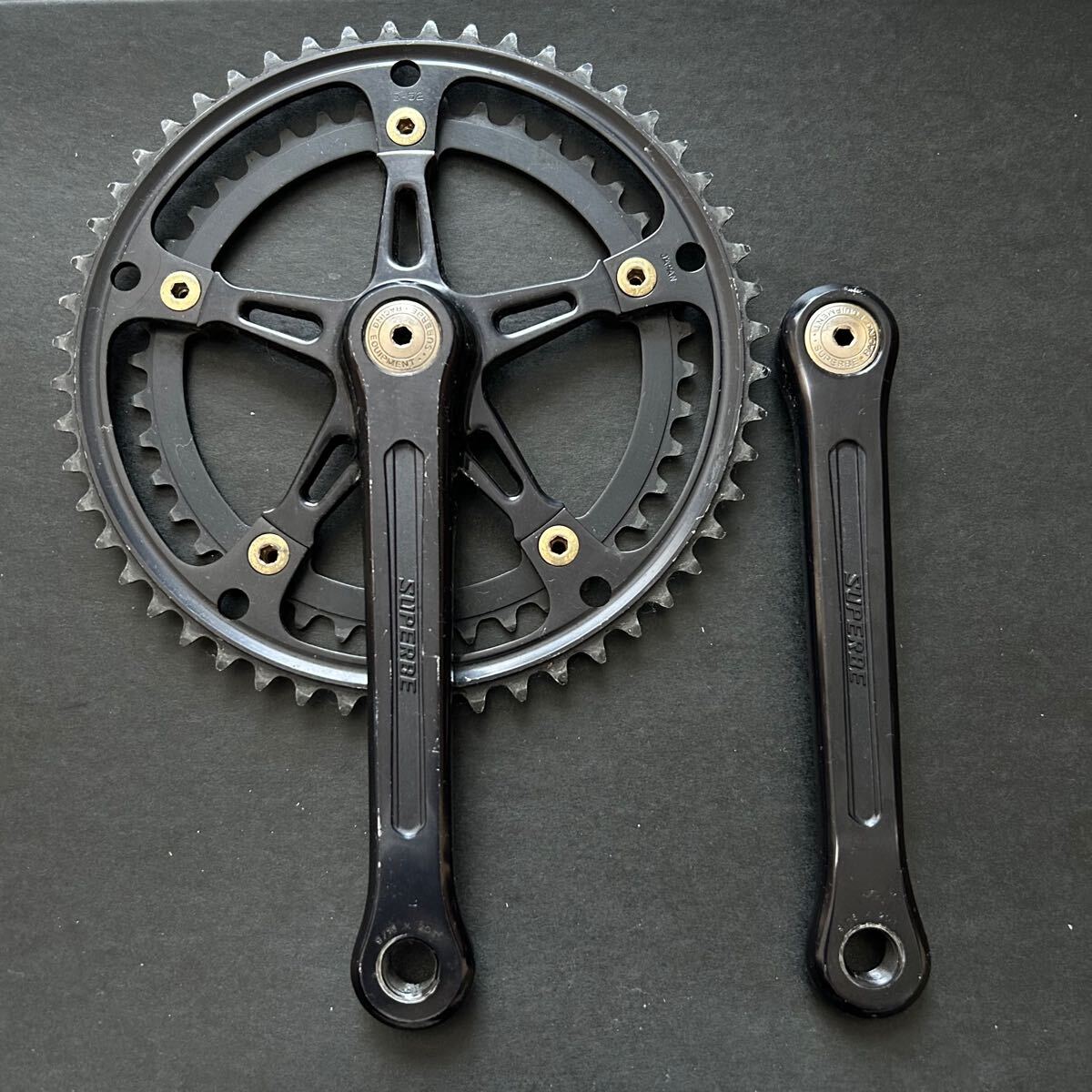 SUNTOUR SUPERBE クランクセット ビンテージ Vintage Suntour Superbe First Generation crankset 53/42T
