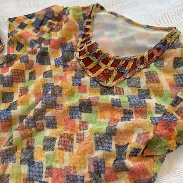 GIANNI LO GIUDICE ◆ストレッチ パワーネット オレンジ 半袖 カットソー Tシャツ y25012219