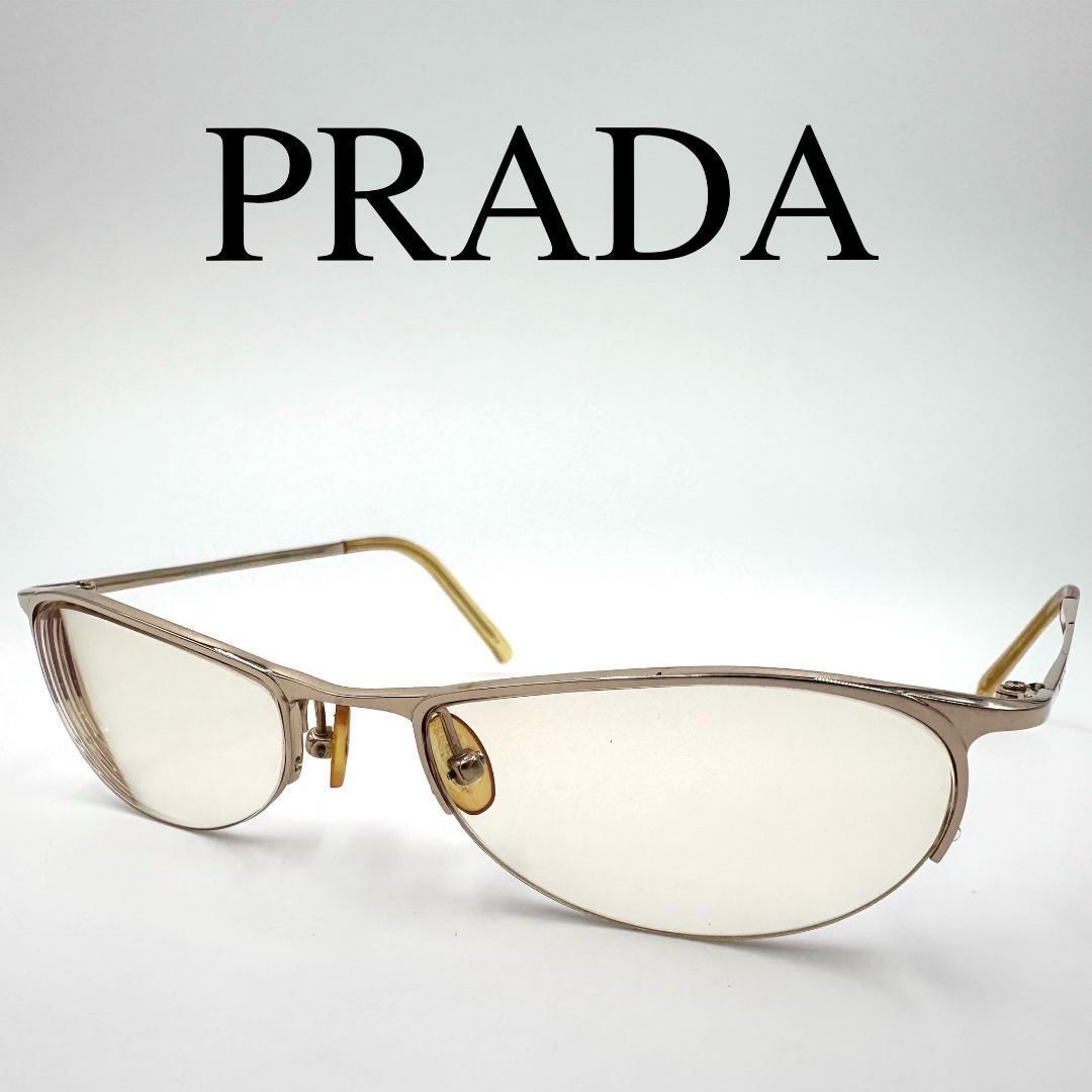 2025年最新】Yahoo!オークション -prada メガネ ハーフリムの