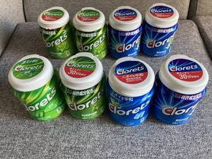 ★クロレッツガム オリジナルミント クリアミント ボトル 空容器 8個セット 工作 小物入れ ガムは入っていません