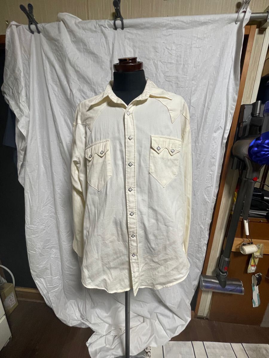 ロックマウントウエスタンシャツmade inUSAビンテージ L 長袖