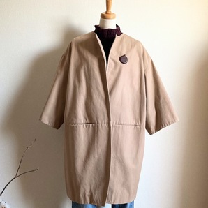 送料無料!美品!フレームワークFRAMeWORKワンボタンキャンバスコットンコクーンコート 38/スプリング/ジャーナルスタンダード/IENA/天然生活