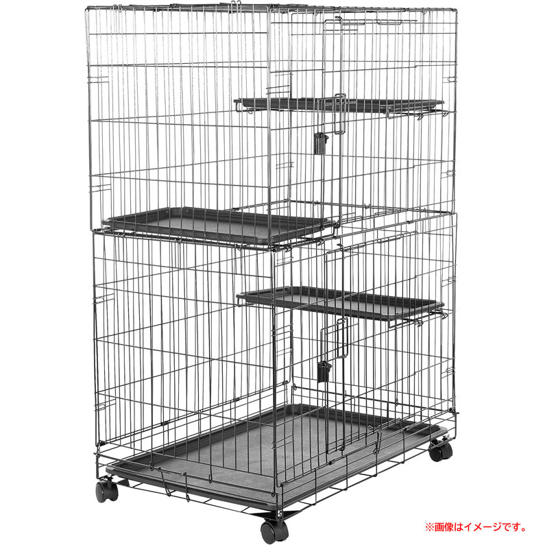 Amazon.co.jp: FEANDREA 猫用ケージ 大型 128×91×57cm 3階層 全段爪研ぎポール付き 脱走防止 多頭飼い ケージ  組立簡単 折り畳み式 移動便利 シンプル 猫のゲージ ゆらゆらハンモック（おまけ付き）PCC001B01 : ペット用品