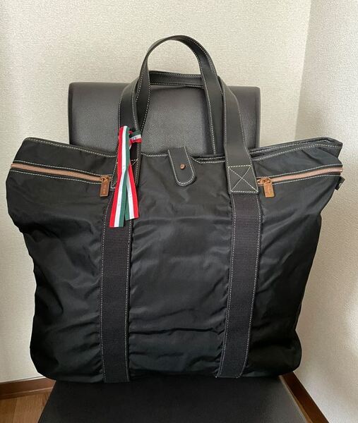 SABISABI DELUXE別注 Orobianco オロビアンコ トートバック ブラック リモンタナイロン Made in Italy レナウン
