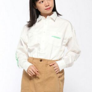 X-girl エックスガール ladies レディース トップス BLAST LOGO SHIRT 長袖 シャツ ロングスリーブ size:1