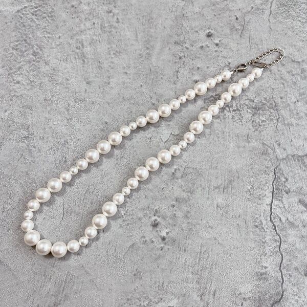 希少 美品 KIKUNOBU MIX PEARL NECKLACE M パール