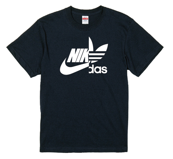 送料無料 ナイダス スタンダードTシャツ ダークネイビー×ホワイト Mサイズ