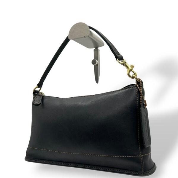 coach オールドコーチ ハンドバッグ アクセサリーポーチ s35 黒 レザー