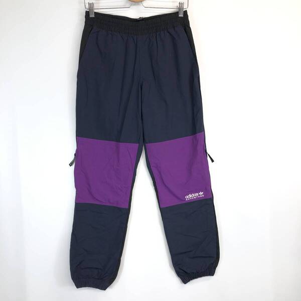 adidas adventure アディダスアドベンチャー ナイロンパンツ Lサイズ H09051 ネイビー パープル ブラック