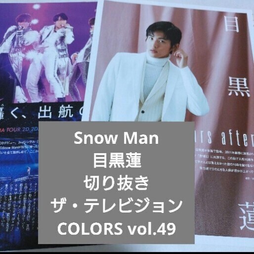 ザ・テレビジョン COLORS vol.49 Snow Man 目黒蓮 切り抜き