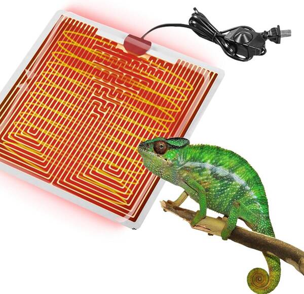パネルヒーター 爬虫類ヒーター マット ヒーティング 温度調整 0-50℃ 保温 温度可変式 W5 15×14cm