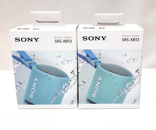 新品未開封【SONY】SRS-XB13型 ポータブルスピーカー パウダーブルー×2個