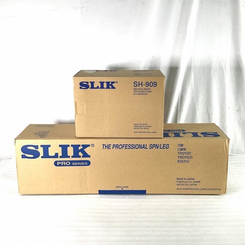 【未使用中古品】 / SLIK 大型三脚 ザ プロフェッショナルSPN 3ウェイ雲台SH-909付属 3段 3WAY(SH-909) 10 kg アルミ 5410g 30019051