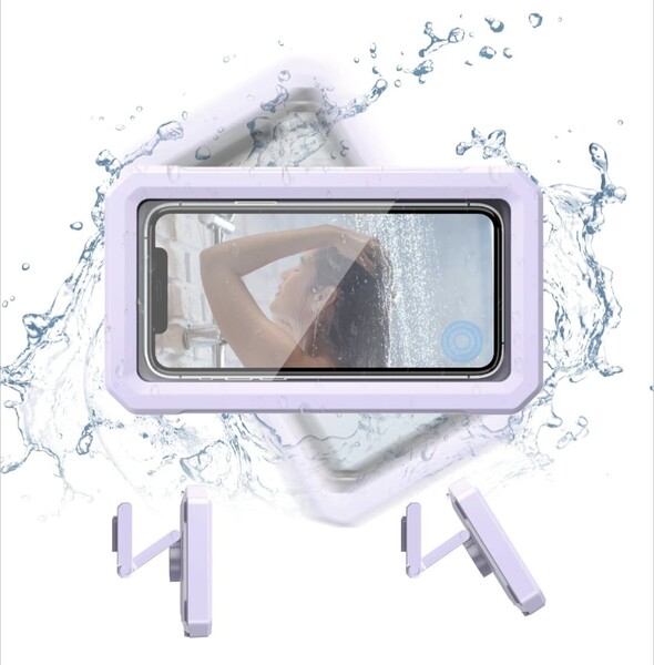 Trywon お風呂 スマホ 防水ケース iPhone防水ケース 壁掛けスマホ防水ケース スマホスタンド スマホスタンドケース スマホ壁掛けケース