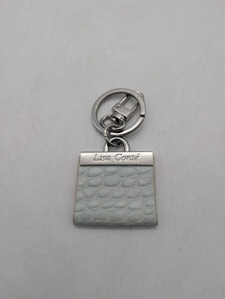 送料無料 未使用品 リサコンテ Lisa Conte キーリング キーホルダー レザーキーホル ダー アクセサリー シルバー SILVER 銀