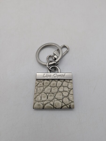 送料無料 未使用品 リサコンテ Lisa Conte キーリング キーホルダー レザーキーホル ダー アクセサリー シルバー SILVER 銀