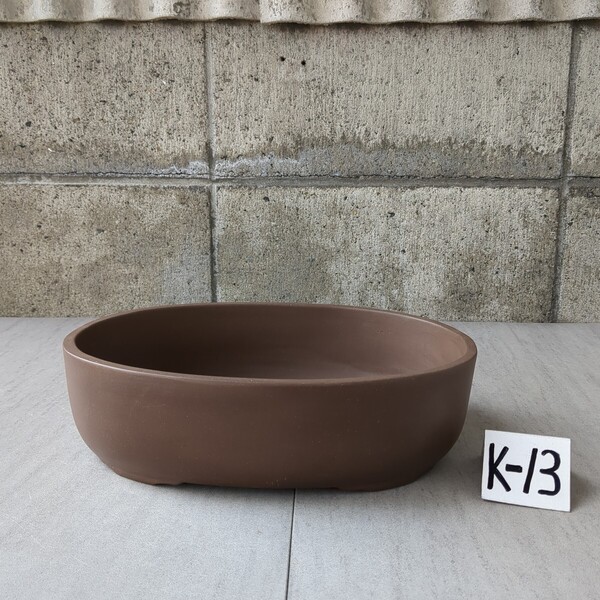 盆栽鉢 小判切立 9号/28, 5㎝ 中古 K-⑬ 雑木 松柏 皐月 紅葉 楓 盆栽