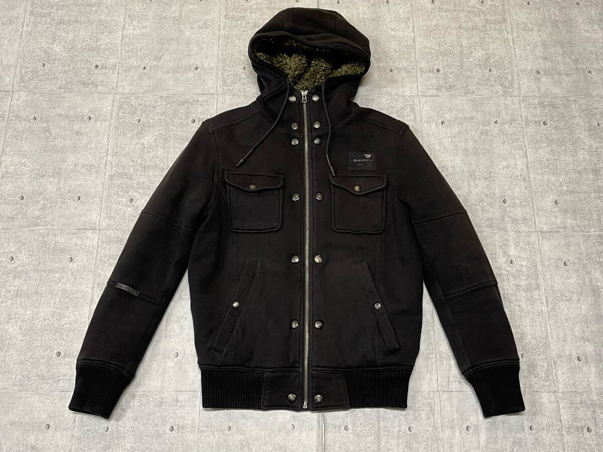 DIESEL ボア ジャンパー スウェット ブルゾン ディーゼル イタリアブランド ショルダー エルボーパッチ しっかりした上質素材 YL1222 DIESEL ボア ジャンパー スウェット ブルゾン ディーゼル イタリアブランド ショルダー エルボーパッチ しっかりした上質素材 YL1222