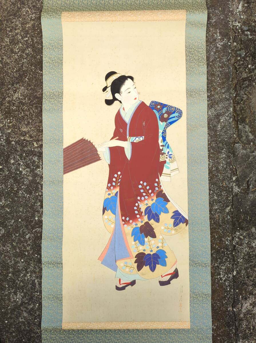 Yahoo!オークション -「上村松園 掛け軸」(人物、菩薩) (日本画 Yahoo!オークション -「上村松園 掛け軸」(人物、菩薩) (日本画