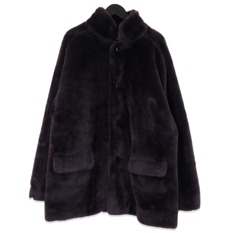 Needles ニードルス フェイクファーコート J0165 S.C. Car Coat-Faux Fur スタンドカラー 日本製 パープル M 71011103