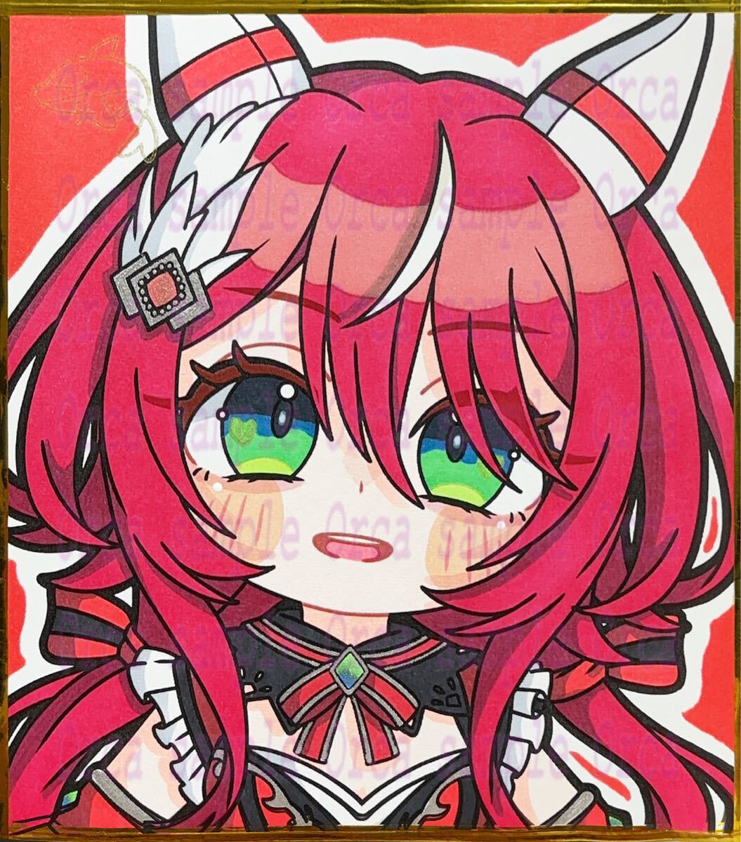 Yahoo!オークション -「ミニイラスト色紙」(手描きイラスト) の Yahoo!オークション -「ミニイラスト色紙」(手描きイラスト) の