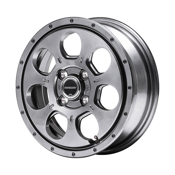MID ホイール ROADMAX MUD AGENT メタリックグレー 15インチ×4.5J+45 4H100 国産車 入数:1台分(4本)