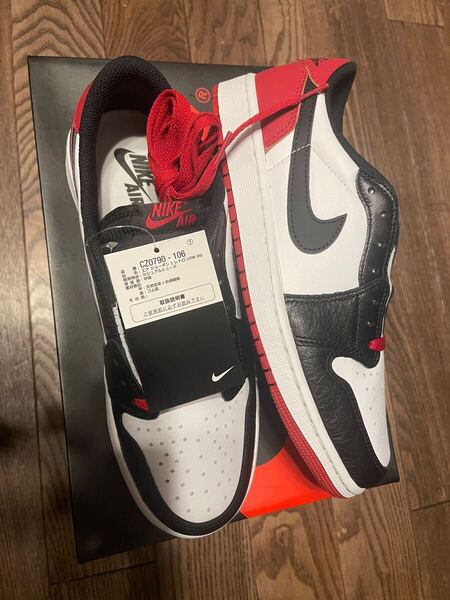 新品未使用 Nike Air Jordan 1 Retro Low OG Black Toeサイズ 27.5