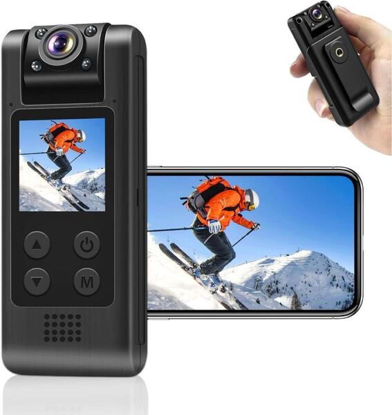 小型カメラ ボディカメラ 4K WiFi スマホ連動 安定に録画&