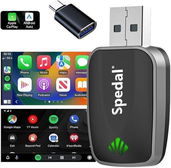 【最新登場ワイヤレスアダプター】Spedal 2in1 CarPlay&Andr