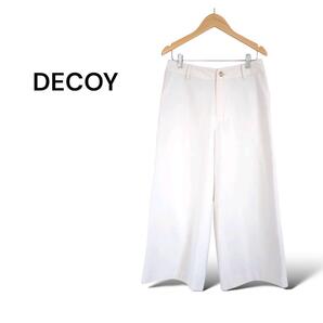 デコイ DECOY ワイドパンツ【M相当】オフホワイト 無地 カジュアル