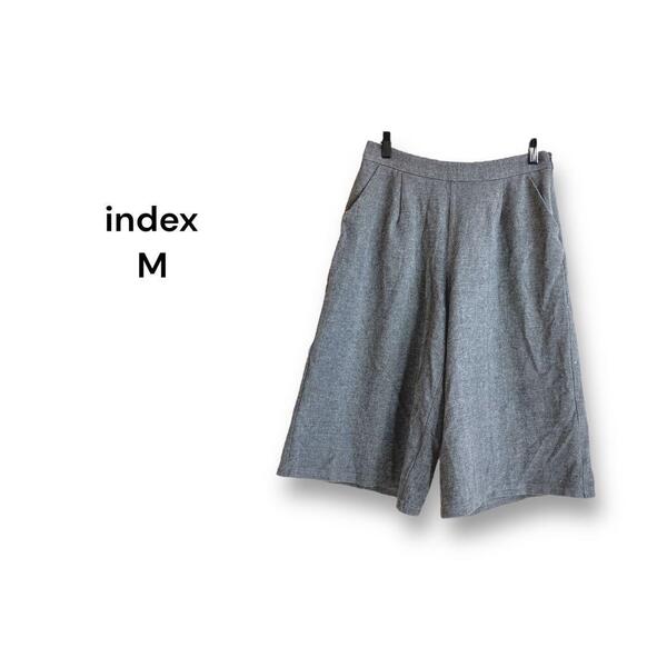 インデックス index ハーフパンツ【M】グレー ワイド カジュアル