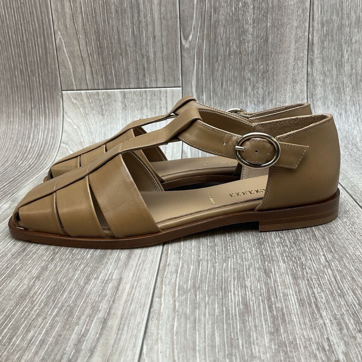【PASCUCCI】 グルカサンダルカラー:キャメル サイズ:36 PASCUCCIグルカサンダル◇キャメル◇サイズ36(23.0cm