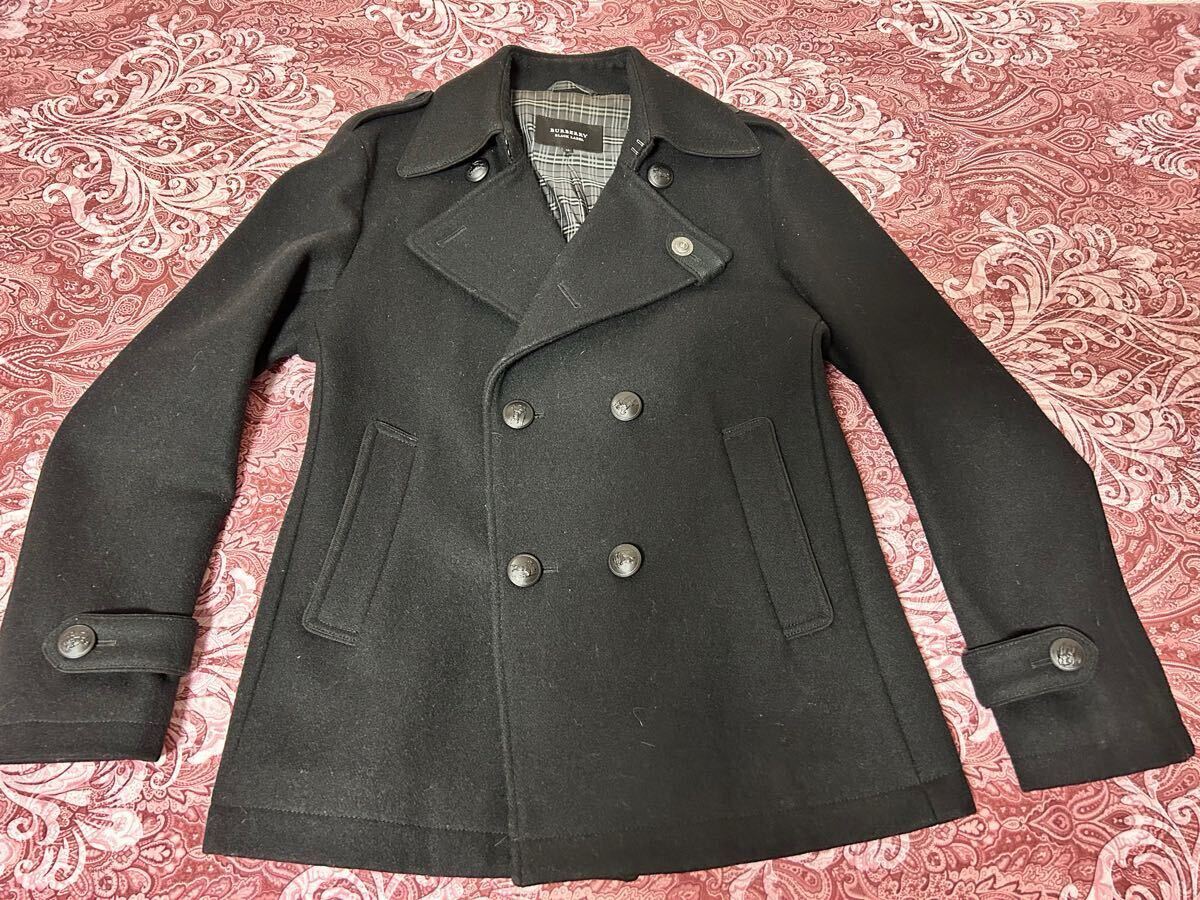 【極美品】【希少】Burberry バーバリー Pコート ノバチェック 黒 極美品】【希少】Burberry バーバリー Pコートノバチェック黒