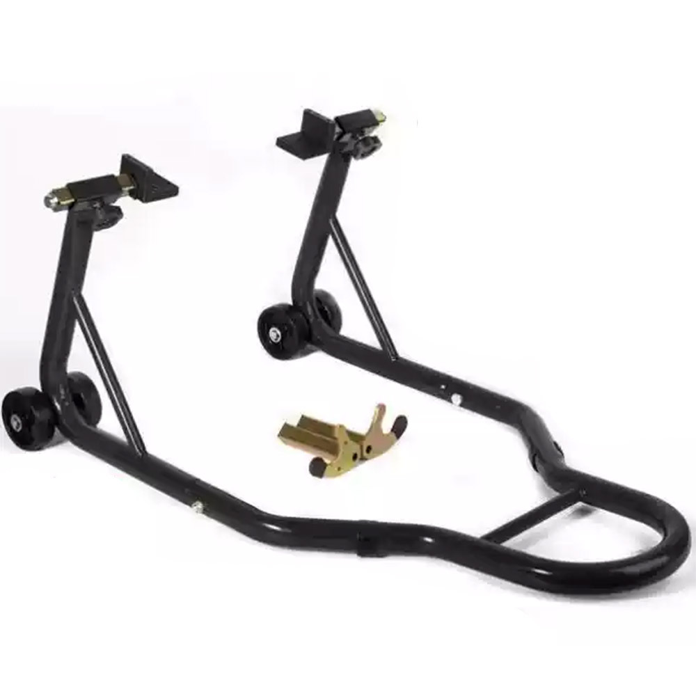 バイク汎用スタンド メンテナンススタンド 後輪用 ブラック 耐久性抜群 最大耐荷