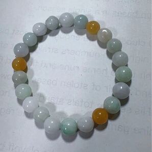 R2-0105天然本翡翠《本物保証》 ブレスレット15cm 玉8.8 mm 一点物 魔除け 昇進 成功 風水 金運 財運 幸運 幸福 縁起一品一図 ひすい