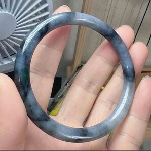 天然本翡翠《本物保証》R2-040 ミャンマー産翡翠 バングル54mm 内径 一点物 希少 縁起物 お守り パワーストーン欠点なし、美品
