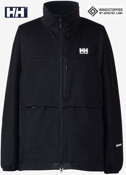 ヘリーハンセン アングラー ゴアテックス ウインドストッパー ソフトシェル フルジップ ジャケット Lサイズ Gore-tex 黒 ブラック