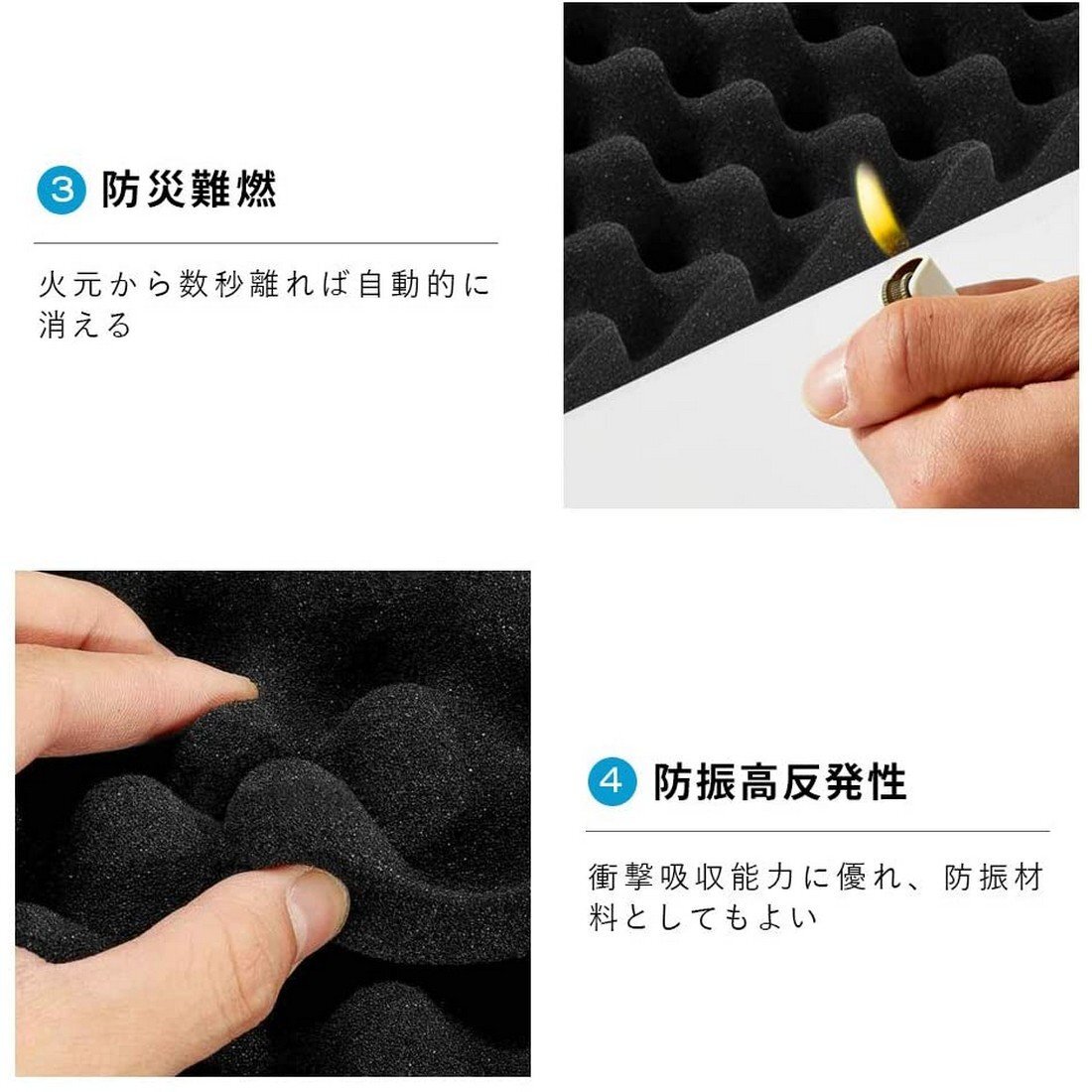 吸音材 波型 50*50*4cm グレー 12枚セット 防音シート 壁 50x50cm 厚み4cm 防音材 吸音シート 緩衝材 吸音材 波型 50*50*4cm グレー 12枚セット 防音シート 壁 50x50cm 厚み4cm 防音材 吸音シート 緩衝材