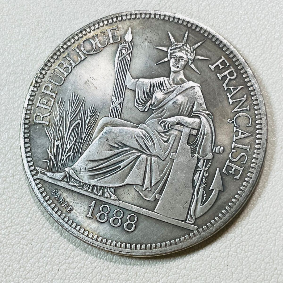 仏領インドシナ 1907年 ピアストル銀貨