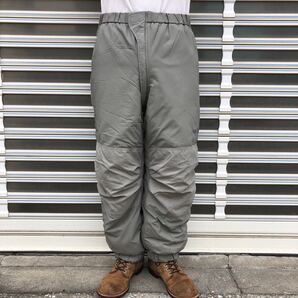 00s 米軍 実物 Level7 ダウンパンツ レベル7 ミリタリー L-R ナイロンパンツ プリマロフト GenⅢ トラックパンツ グレー ダウンジャケット