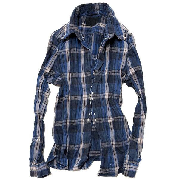 定価4万 junhashimoto WRINKLE CHECK HOOK SHIRTS 2 ジュンハシモト チェックホックシャツ wjk akm 1piu