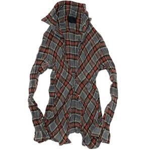 定価4.4万 junhashimoto SV05 WRINKLE CHECK BIAS HOOK SHIRTS 3 ジュンハシモト チェックホックシャツ wjk akm 1piu