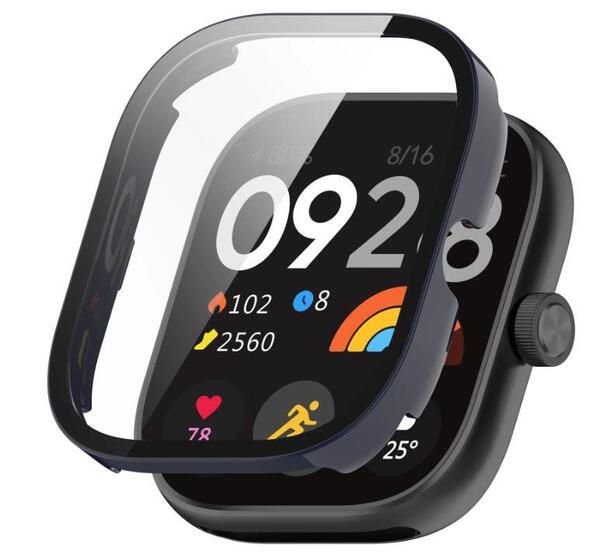 Xiaomi Redmi Watch 4 ガラス 保護 ケース ネイビー 防水 カバー フィルム 交換ケース 保護ケース ハードケース シャオミ watch4