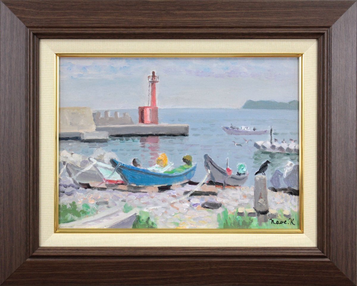 金丸直衛 『美岬灯台と原野』 油彩画 - 北海道画廊