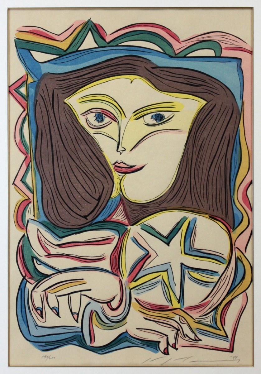 池田満寿夫 「星を持つ女」 木版画 絵画 池田満寿夫 『星を持つ女』 木版画 - 北海道画廊