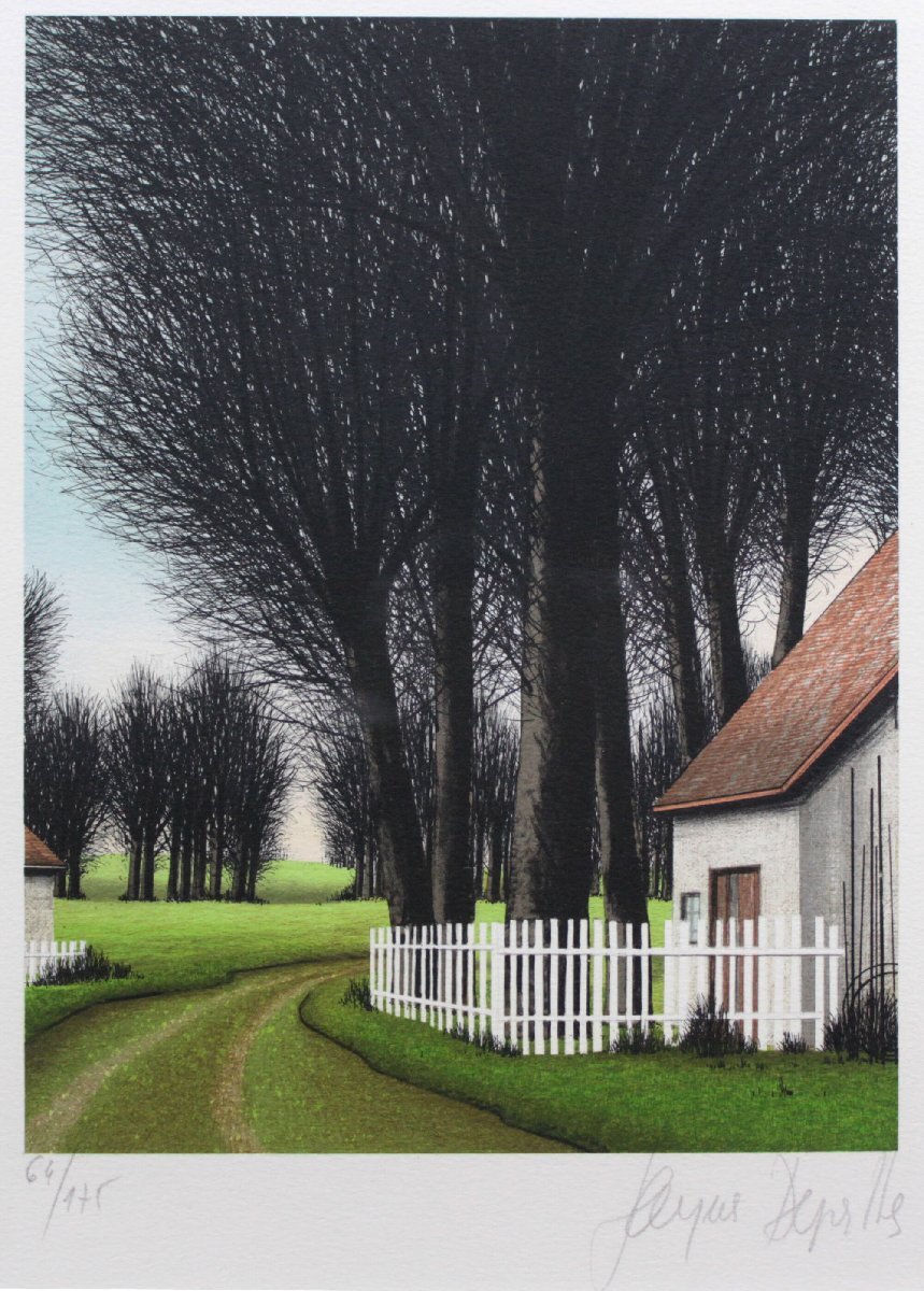 ジャック・デペルト 「緑の小道」 リトグラフ 版画 絵画