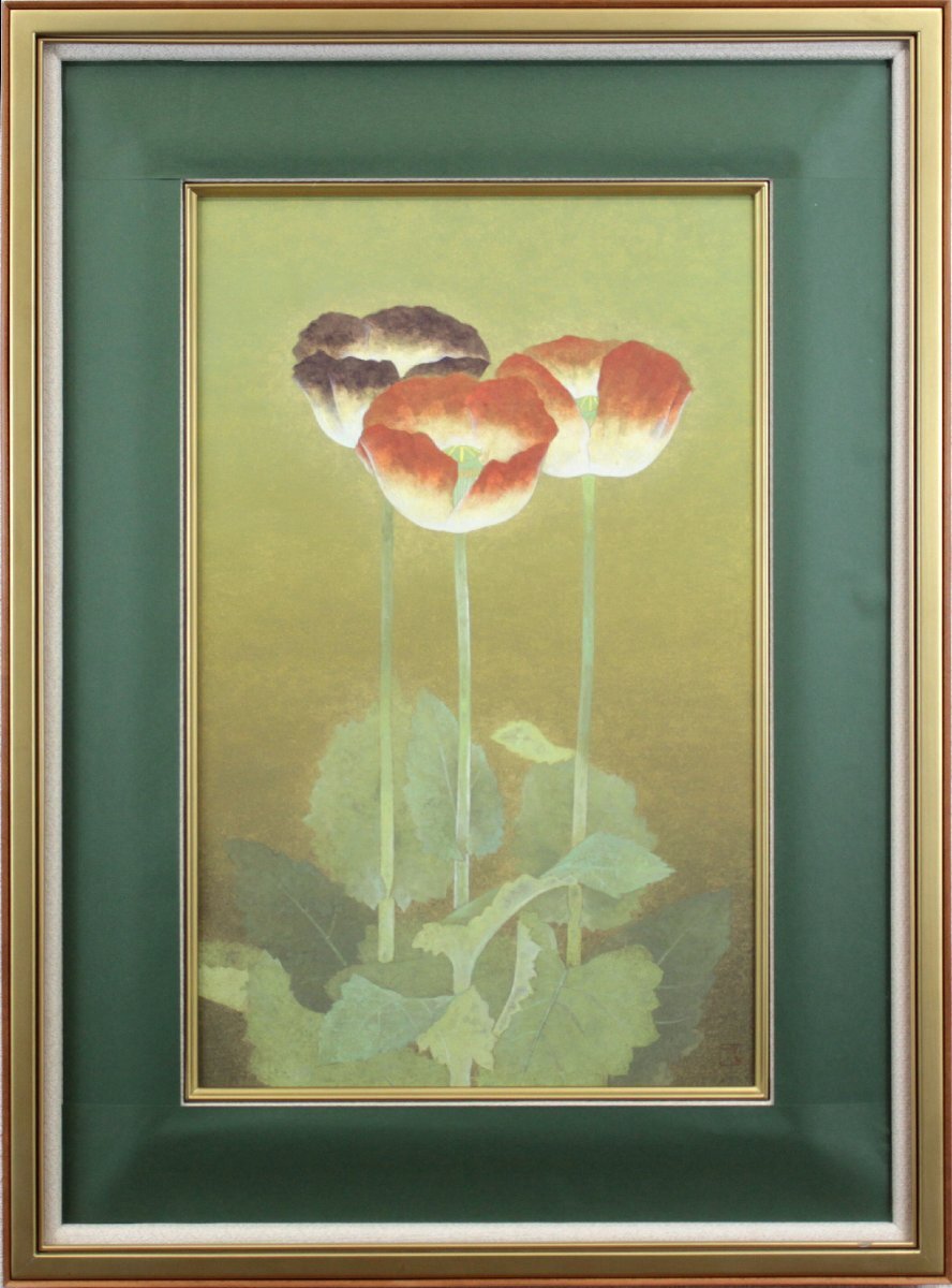 真作 油彩 木下幹一 パリ郊外の家 1960年 肉筆 F5 額装 40×47×7