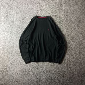 【グッドレギュラー】ラルフローレン L/Sサーマル ワッフルT スリープウェア ブラック XLサイズ 古着 レイヤード ロンT
