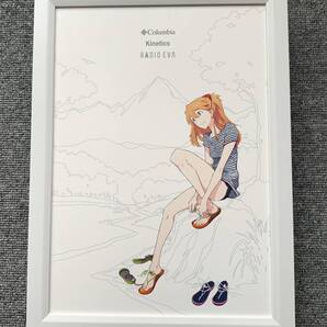 ■額装品 エヴァンゲリオン『Columbia×Kinetics×RADIO EVA』A4サイズ 額入り 貴重イラスト 印刷物 ポスター風デザイン アートフレーム
