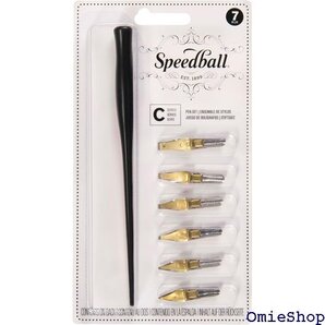 Speedball Cシリーズレタリングペンセット ペ 6本 1個 1パック ブラック カリグラフィーペンセット 102